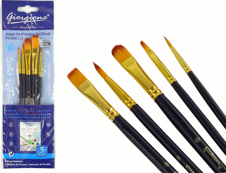 LeanToys Zestaw Artysty Pędzle 5 Kształtów