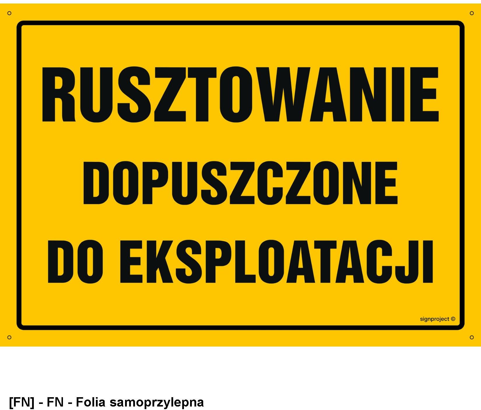 OA181 - Rusztowanie dopuszczone do eksploatacji 800x570