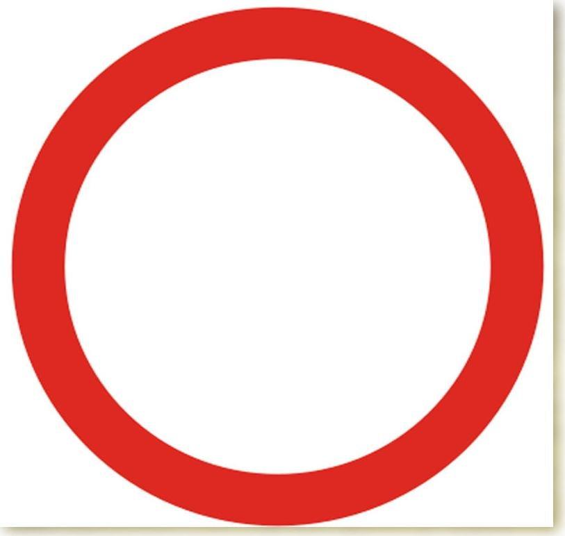 Mój dom Zndw-1 Znak Drogowy B-1 - Zakaz Ruchu 33Cmx33Cm