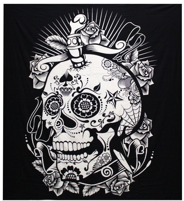 Bawełniana Ozdoba Ścienna - Czaszka