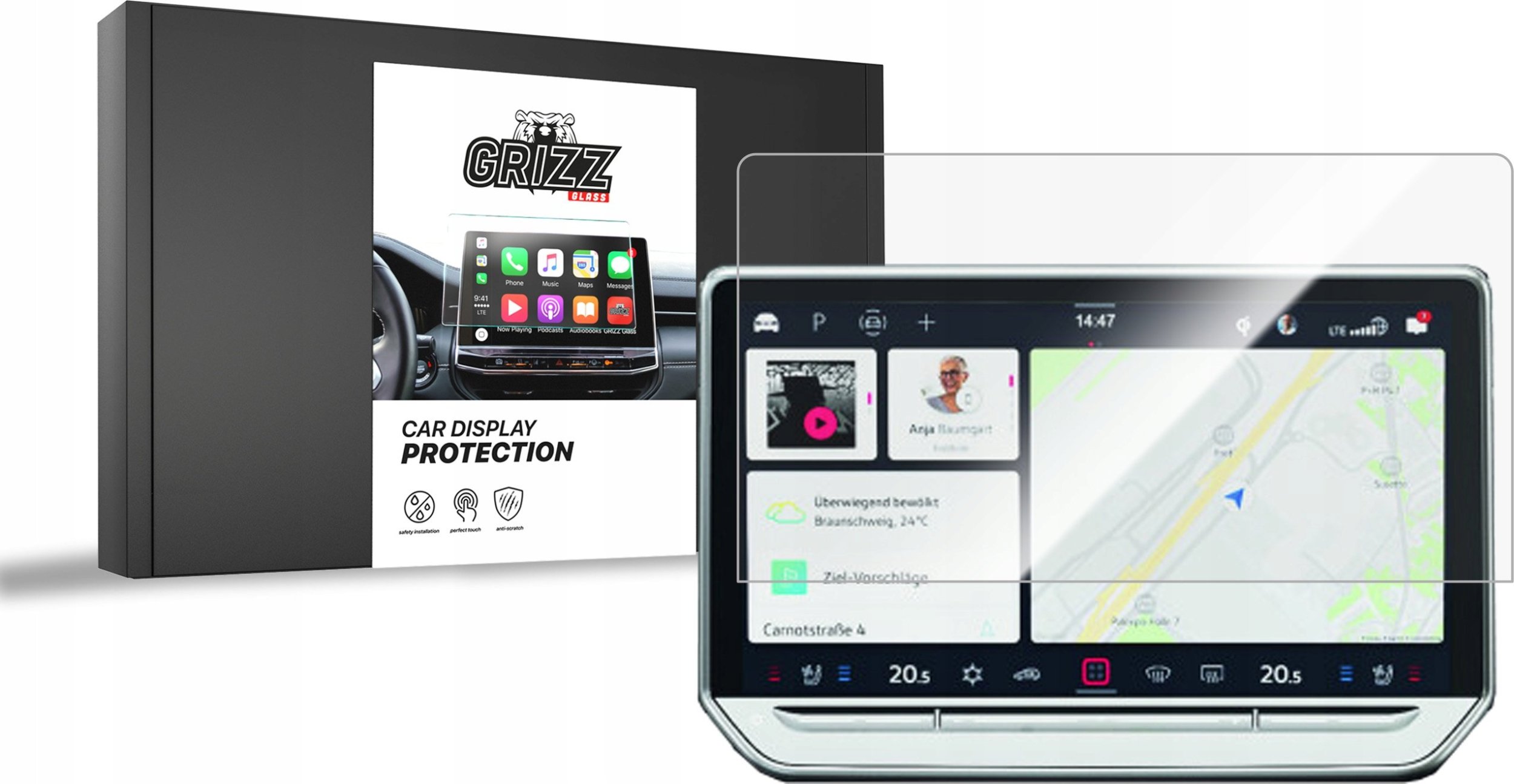 GrizzGlass Folia ceramiczna GrizzGlass CarDisplay Protection do MAN TGE 12,9" 2024