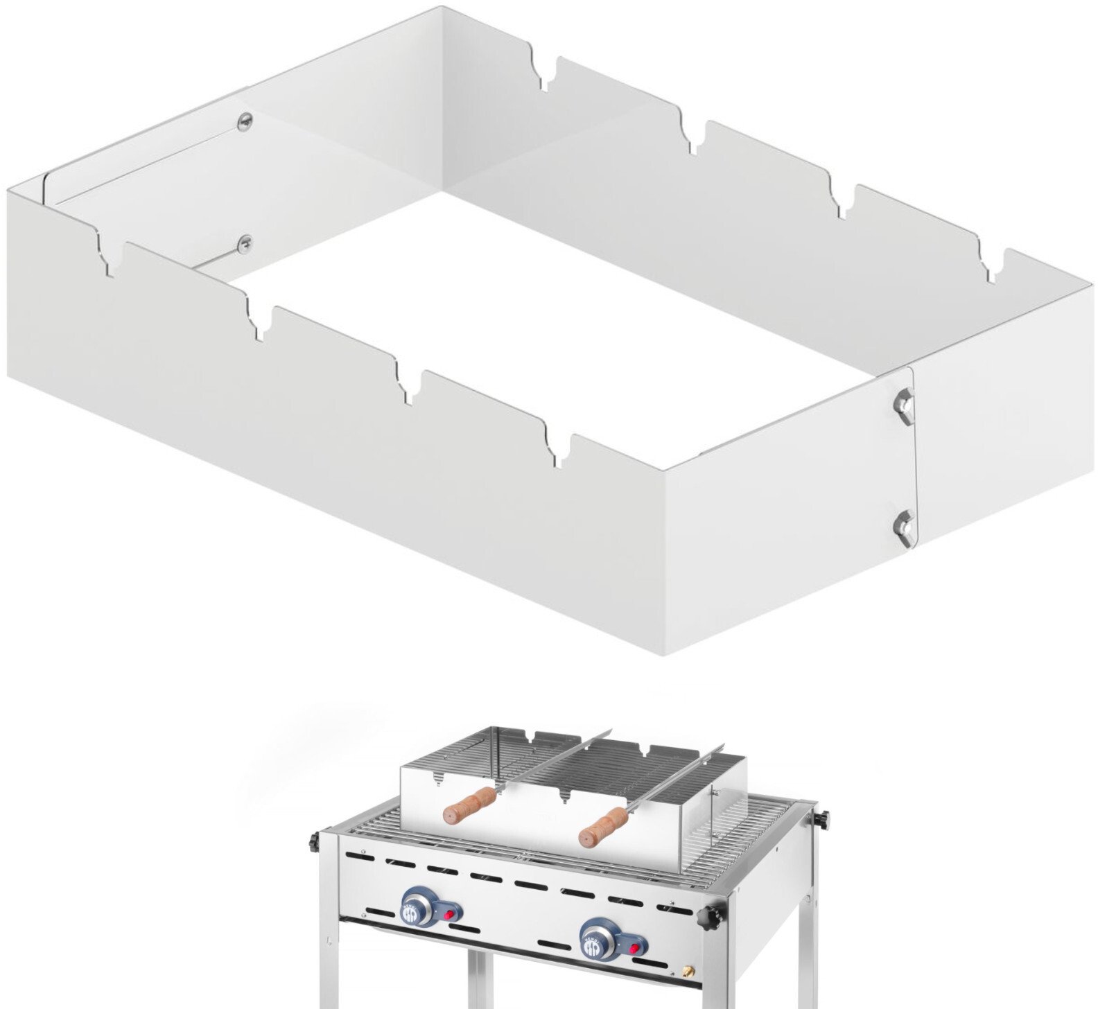 Tramontina Nasadka na grilla do szaszłyków prostokątna Churrasco 530x350x117 mm