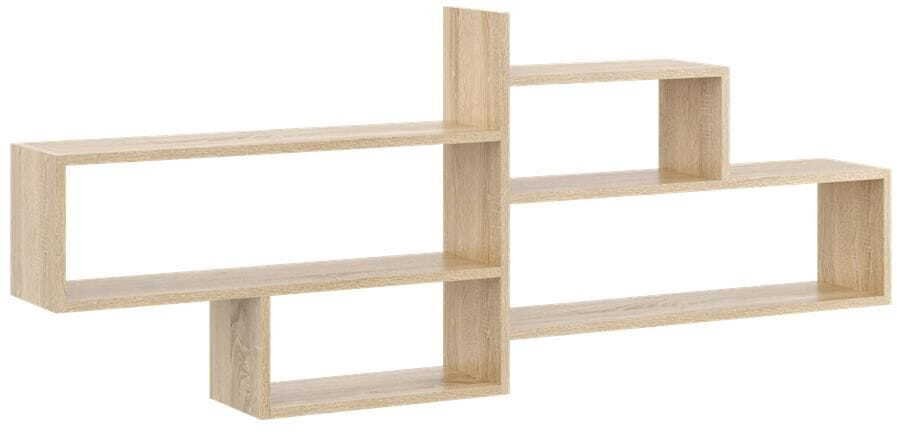 Nowoczesna półka na ścianę, regał wiszący, 170x18x68 cm, dąb sonoma, mat