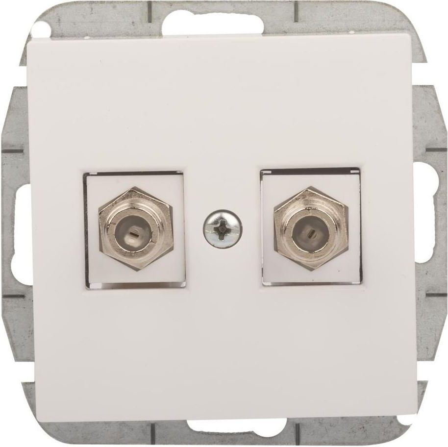 Elektro-Plast Gniazdo antenowe Sentia 2 x TV typ FF biały (1487-10)