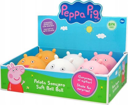 Kids Euroswan Piłka grzechotka Peppa Pig Świnka Peppa PP17090 Kids Euroswan mix cena za 1 szt