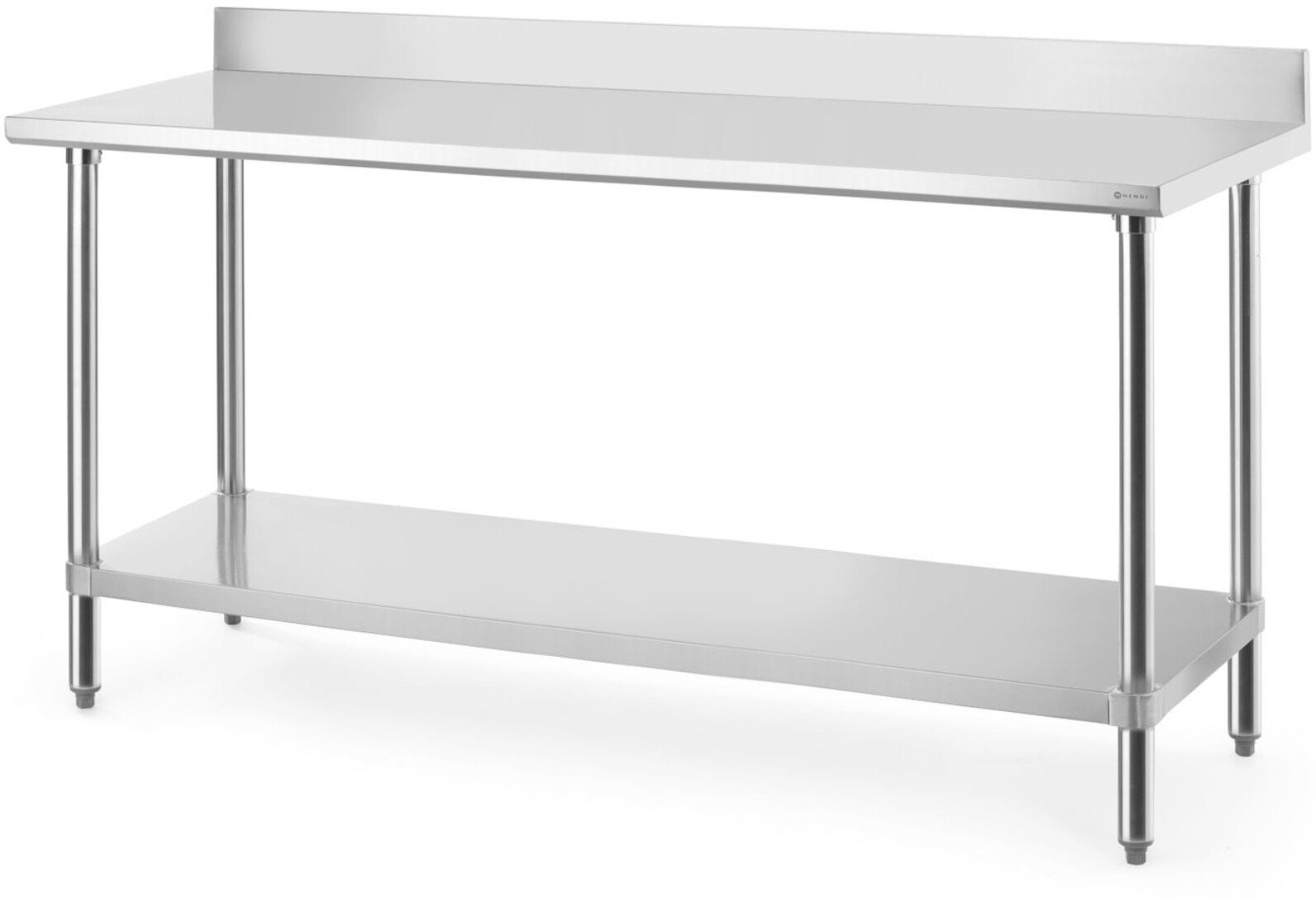 Hendi Stół przyścienny z półką rantem skręcany Budget Line 120x60x95 cm