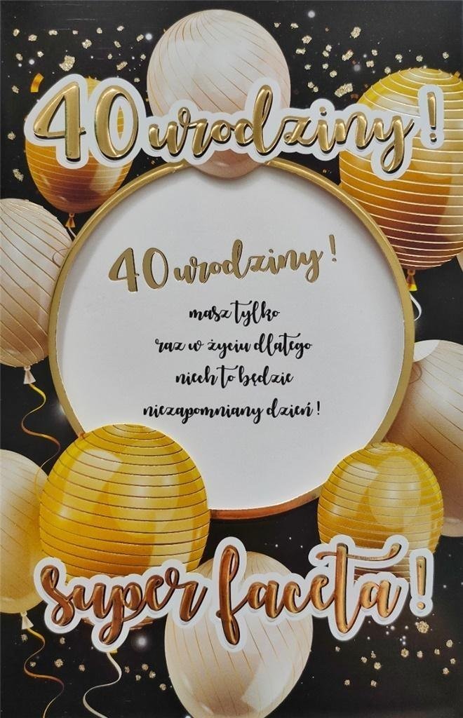 Yeku Karnet Urodziny 40 6K - 025