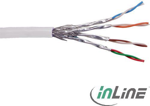 InLine Kabel sieciowy Cat.6 1000 Mbit RJ45 biały 100m (76499W)