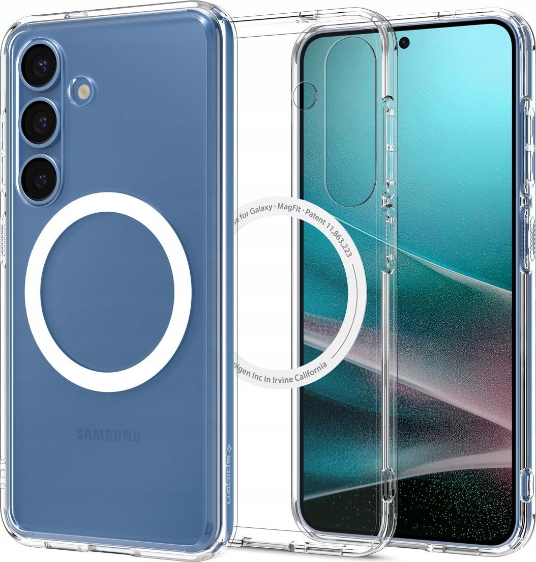 Etui Spigen Ultra Hybrid Mag MagSafe do Samsung Galaxy S25+ biały