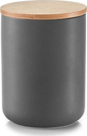 Zeller ZELLER Pojemnik z bambusową zakrywką, 1150ml, ceramiczny antracyt uniwersalny
