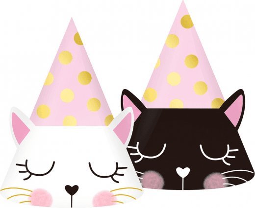 GoDan Czapeczki papierowe PB&C Kotek, 6", 6 szt. one size