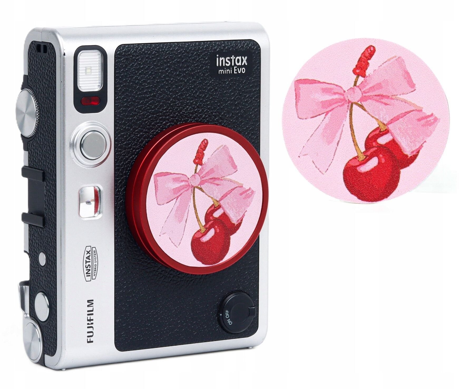 Naklejka Dekoracyjna Na Dekielek Do Fuji Fujifilm Instax Mini Evo / 3m / Czerwone Wiśnie