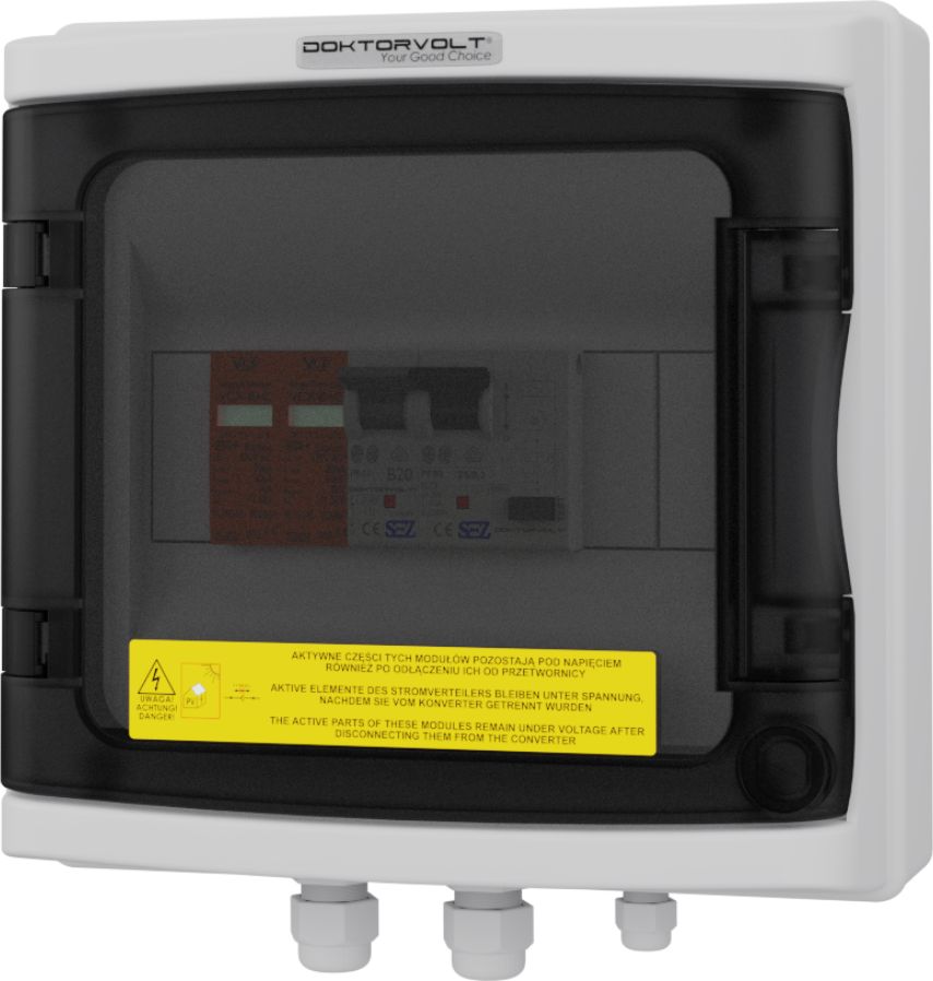 Doktorvolt AC 1F B20 25A 300mA T1 T2 Rozdzielnica PV Fotowoltaiczna Solarna VCX Doktorvolt 9498