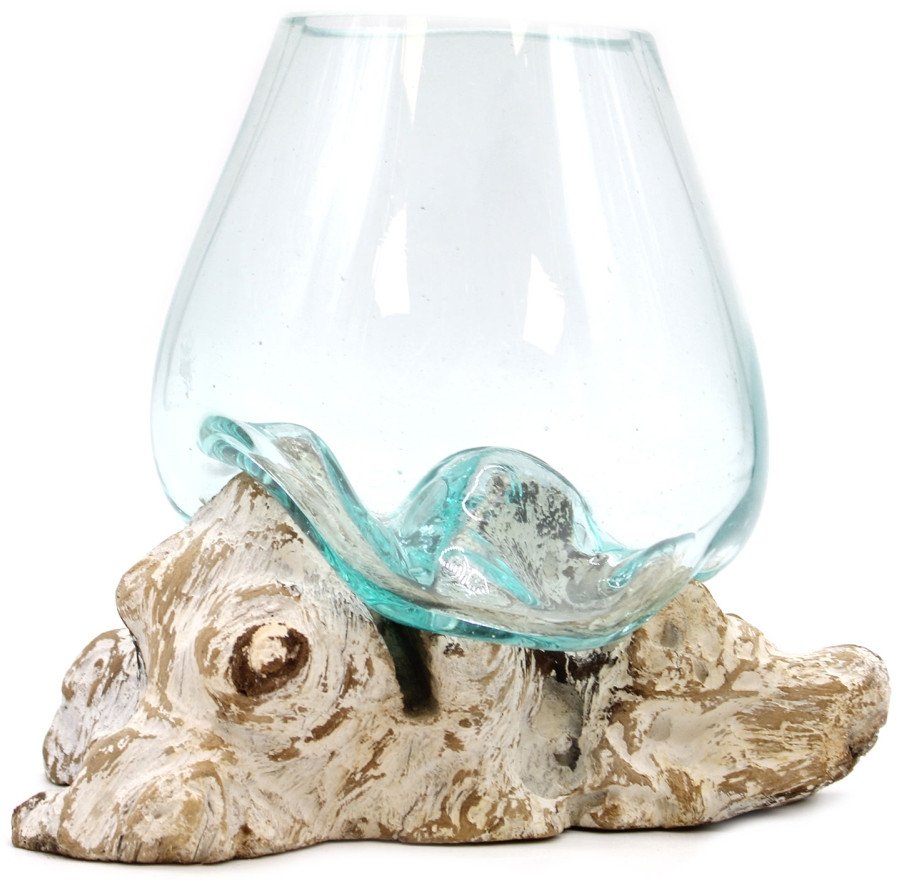 Szklana Misa Wtopiona w Drewno - Duża Misa 2