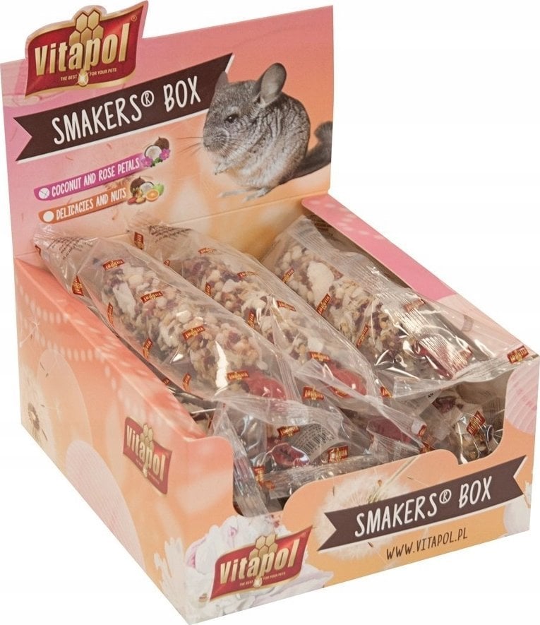 Vitapol SMAKERS BOX KOKOSOWO-RÓŻANY DLA SZYNSZYLI 12szt/box