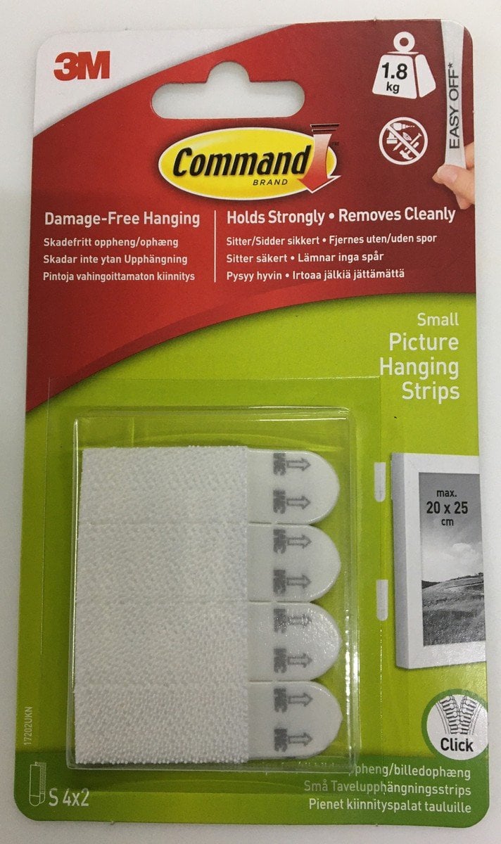 PICTURE HANGING STRIP 17202UKN 4 PAIRS