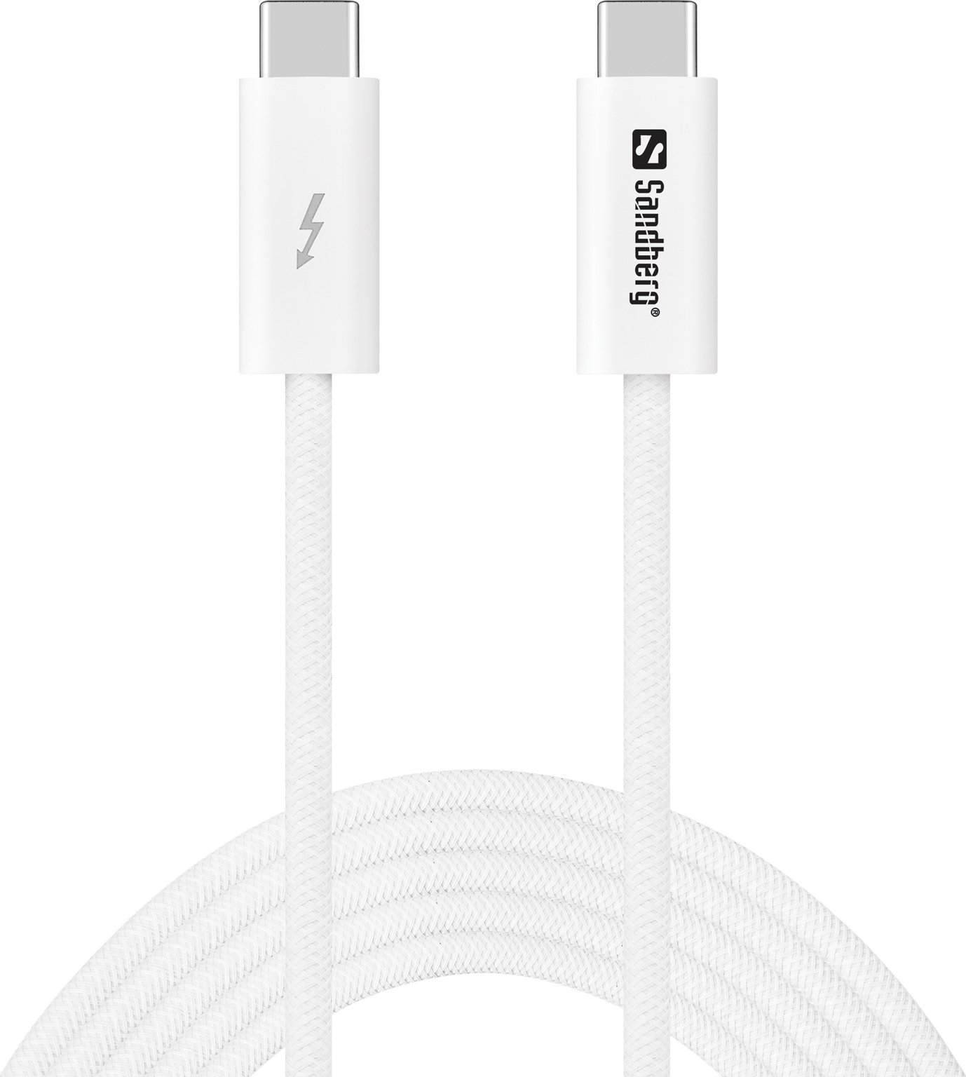 Kabel USB Sandberg USB-C - USB-C 2 m Biały (USB-CC USB4 240W+40Gbps,)