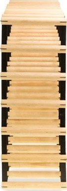 Wamar-Sosenka Regał na wino Stojak na 42 Butelki Szklane/ PET RW-8/ 7x6 Surowy Naturalny Metal + Drewno RW-8-7x6-42