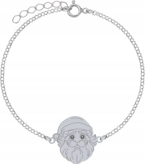Radziszewska Jewellery Bransoletka Świąteczna z Mikołajem srebro925 GRAWER DEDYKACJA GRATIS