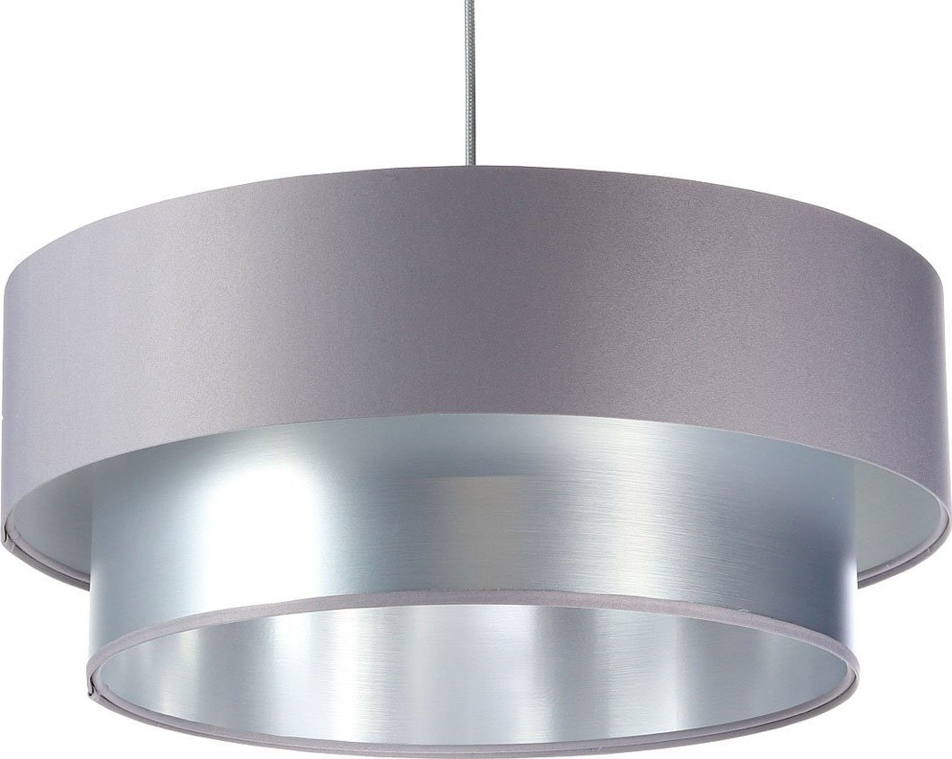 Lampa wisząca Lumes Srebrno-szara podwójna lampa wisząca - S418-Anisa
