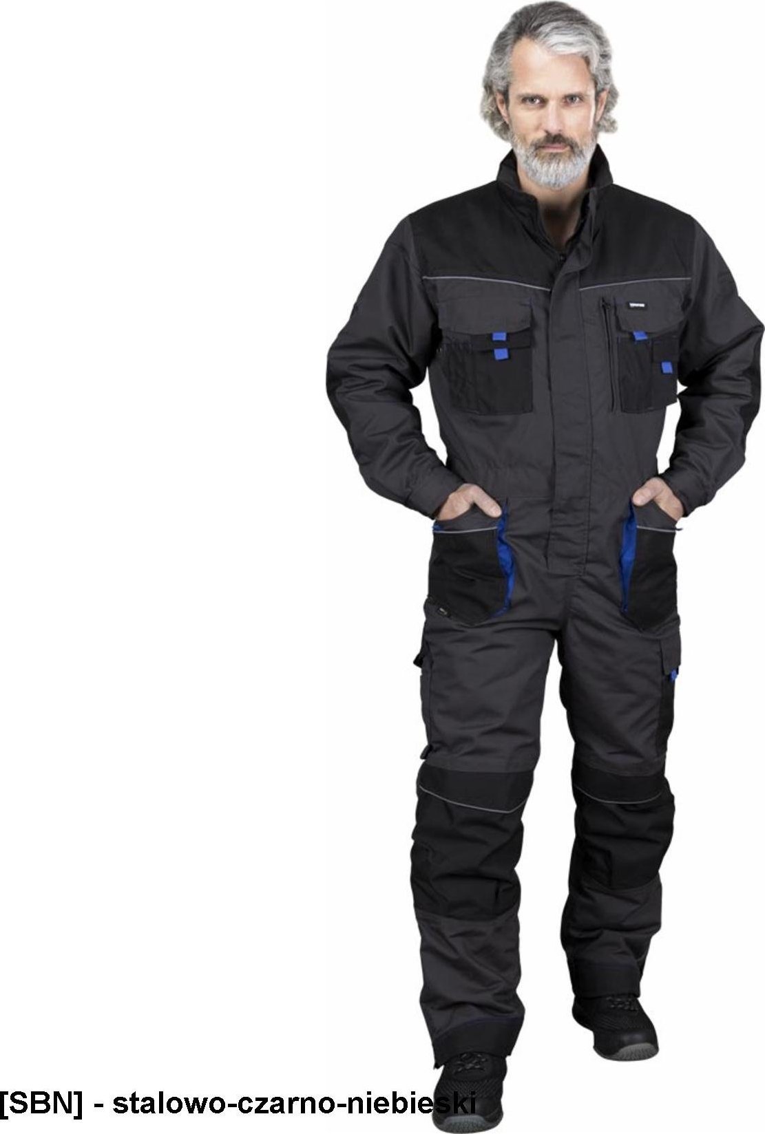 R.E.I.S. LH-FMNW-O - kombinezon ochronny ocieplany FORMEN, męski, 65% poliester, 35% bawełna 270 g/m2, podszewka 100% poliester typu 190T 50 g/m2 M