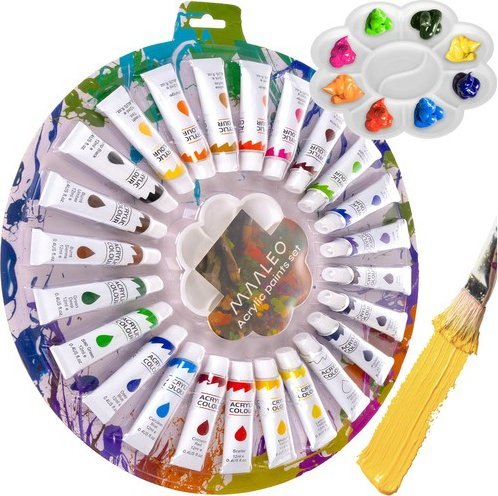 Farby akrylowe 12ml - zestaw 24 szt. Maaleo 24725