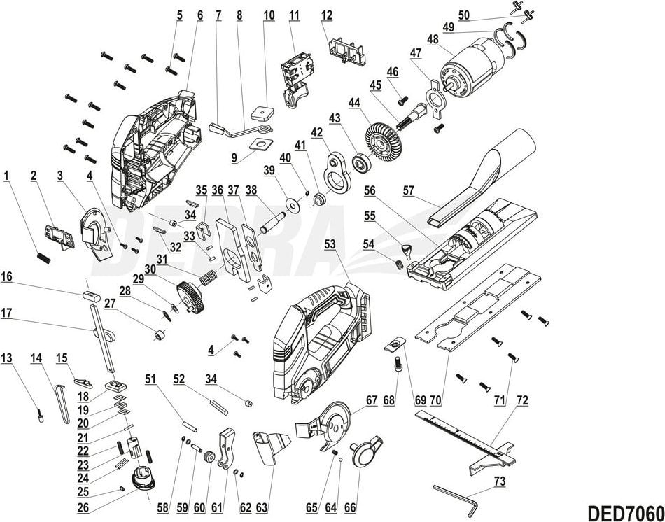 Dedra Uchwyt brzeszczotu kpl.