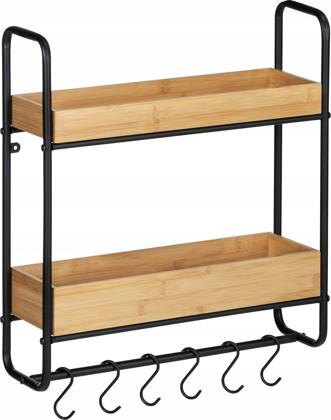 Wenko Półka na ścianę z wieszakami LOFT, dwupoziomowa, Wenko