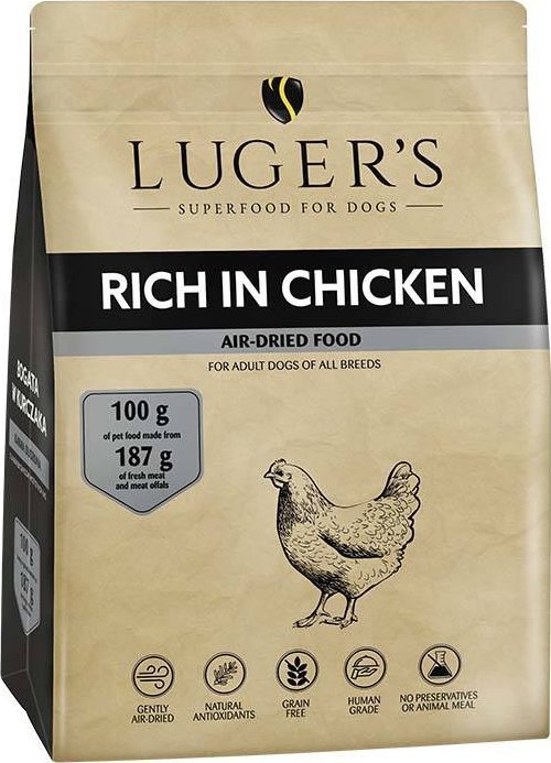 Lugers karma suszona dla psa bogata w kurczaka 1 kg