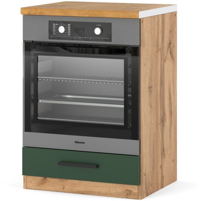 Szafka Kuchenna Stojąca Piekarnik Blat 60cm Blande Wotan Butelkowa Zieleń