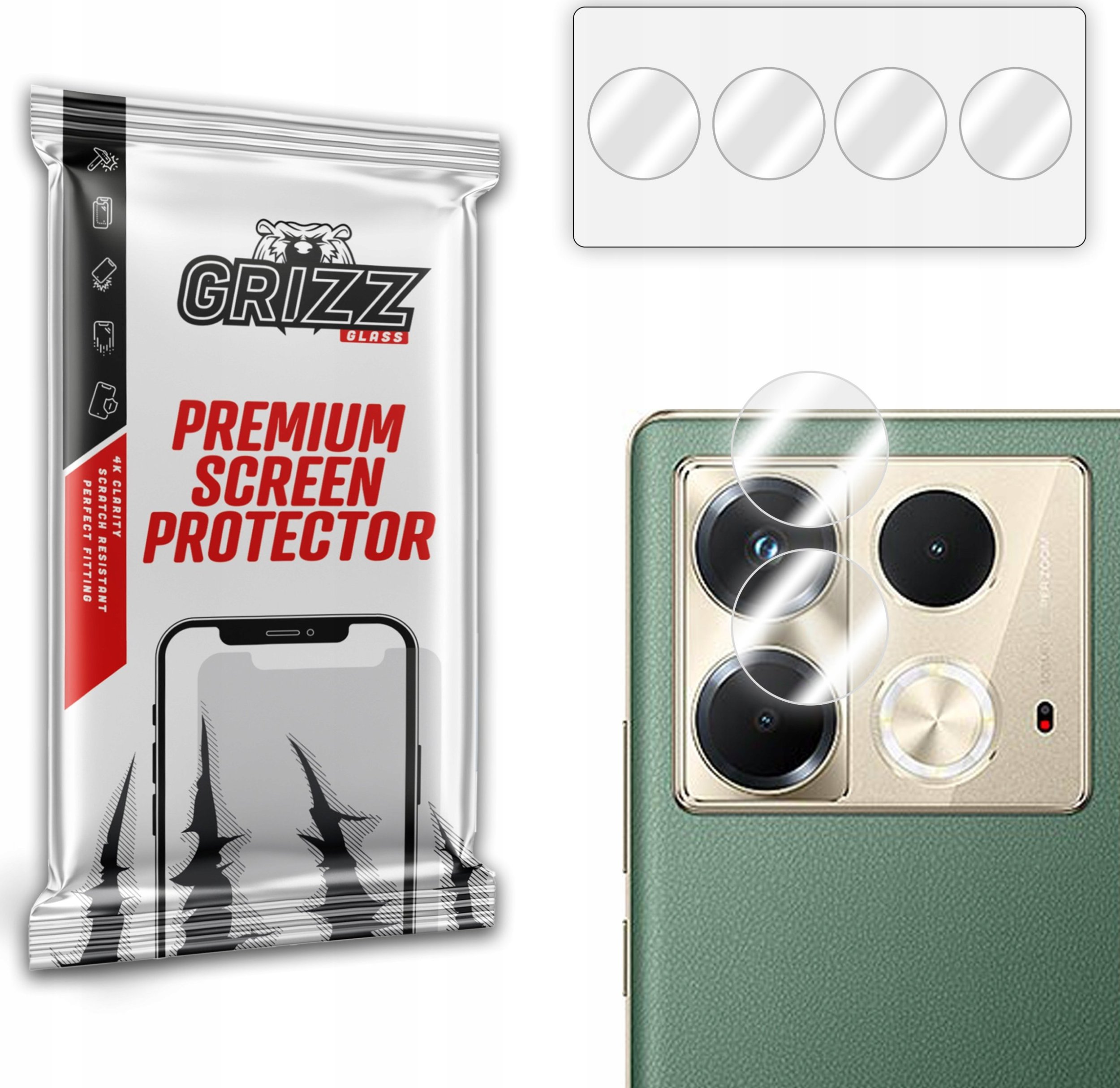 GrizzGlass Szkło na aparat GrizzGlass HybridGlass Camera do Infinix Note 40S