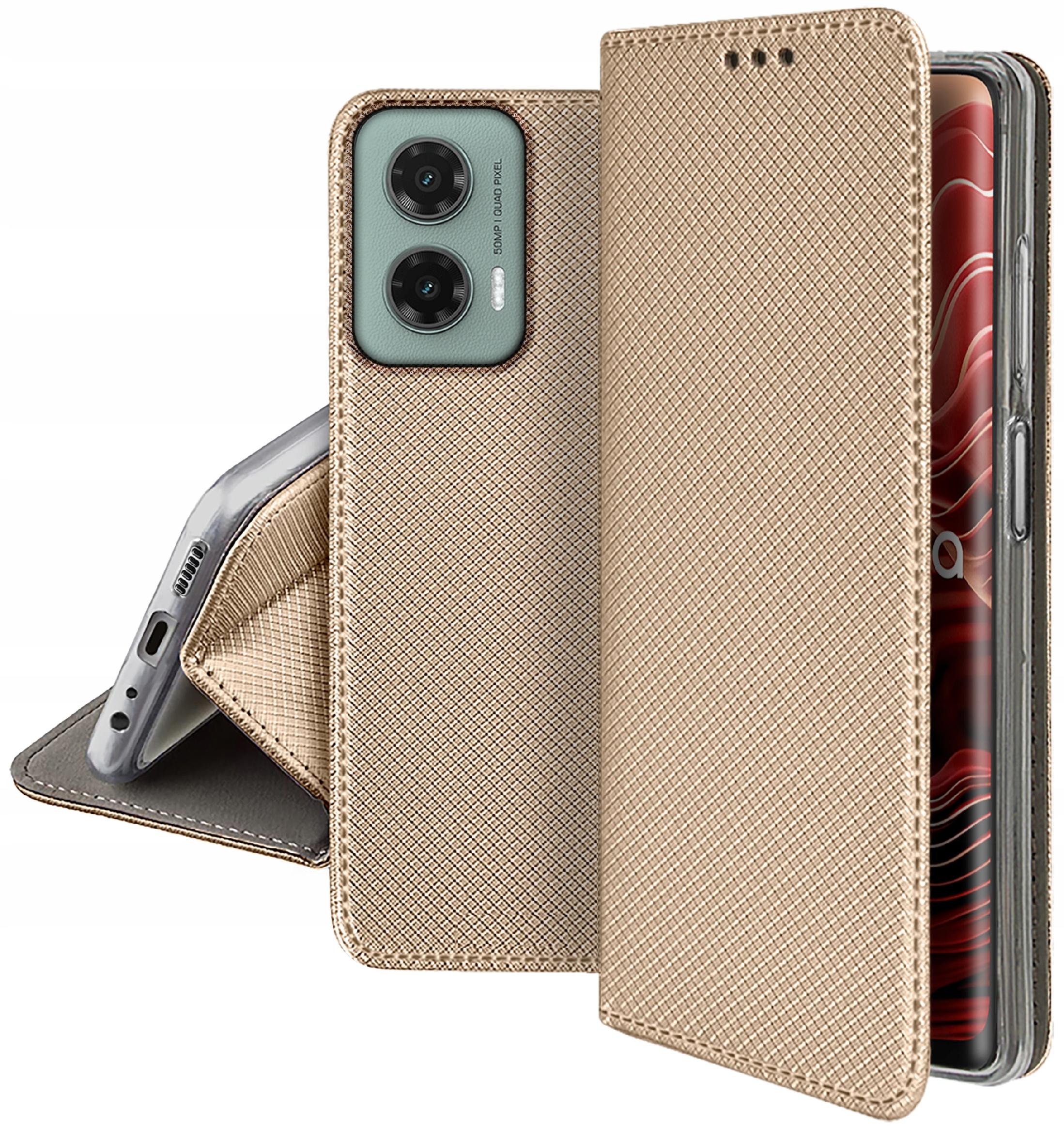 Etui do Motorola Moto G35 5G SMART MAGNET CASE PORTFEL + SZKŁO 9H
