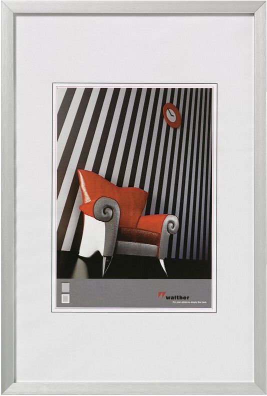 Ramka Walther Chair, 13x18, aluminiowa, srebrna (AJ318S)