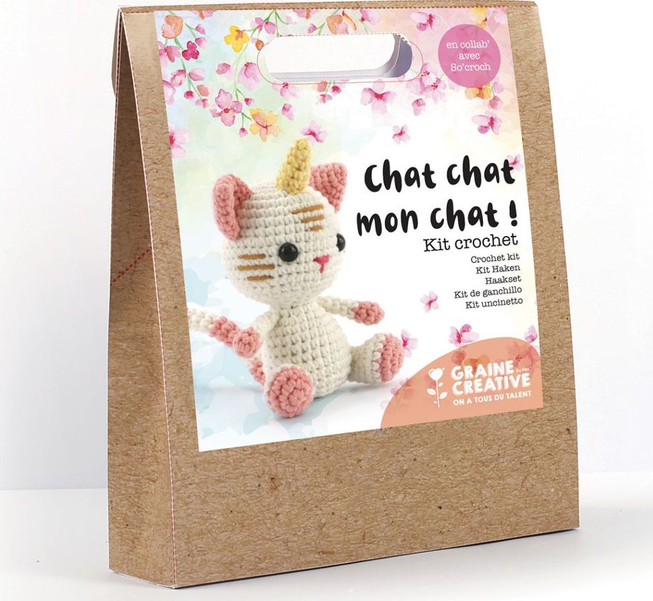 Graine Creative Zestaw do Szydełkowania Kot-Jednorożec