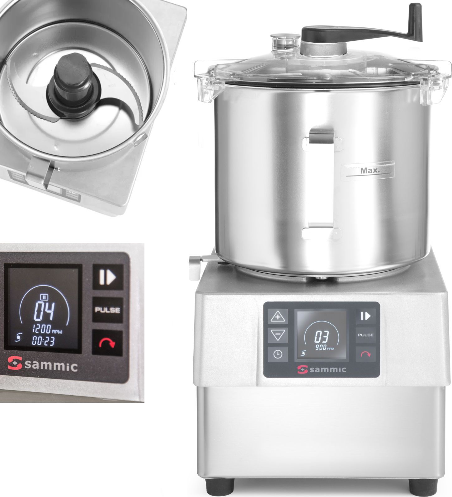 Sammic Kuter emulgator KE-8V do rozdrabniania siekania mielenia 8 l 3000 obr. / min 1500 W - Sammic 1050853 Kuter emulgator KE-8V do rozdrabniania sie