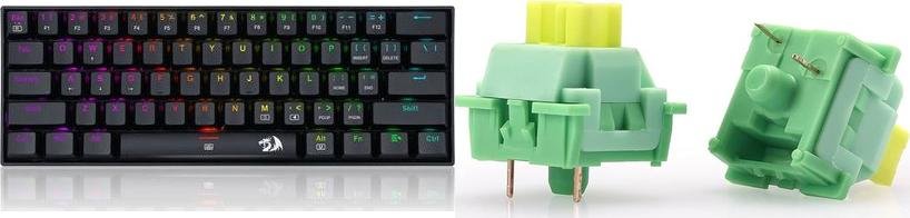 Klawiatura Redragon Redragon K630 DragonBorn Outemu Red (RED-K630RGB) + A113 QT Bullet Keycaps (A113QT)