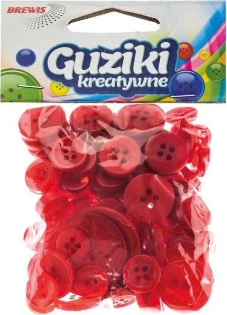 BREWIS Guziki kreatywne czerwone 40g