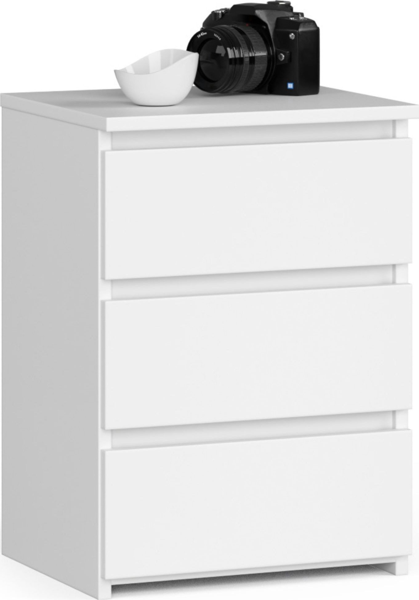 Fabryka Mebli Akord Szafka nocna CL3 40 cm 3 szuflady - biała