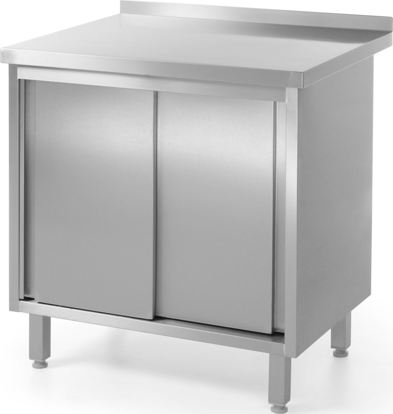 Hendi Stół blat roboczy kuchenny z szafką stalowy drzwi suwane 160x60cm - Hendi 811689 Stół blat roboczy kuchenny z szafką stalowy drzwi suwane 160x60