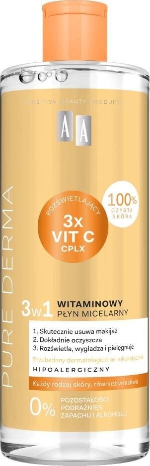 AA Pure Derma Witaminowy płyn micelarny 3w1 500ml