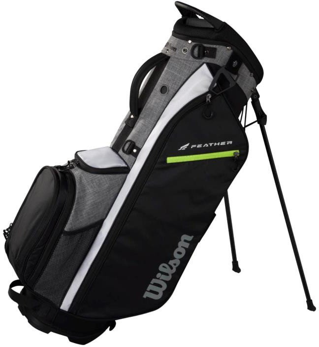 Torba golfowa Wilson Feather (z nóżkami, standbag) czarno-szaro-biała, model 2025