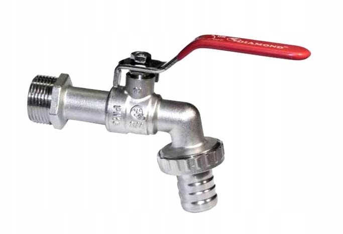 Diamond kurek kulowy - kran czerpalny, z dławikiem 1/2" ART.2502-15.KRAN.