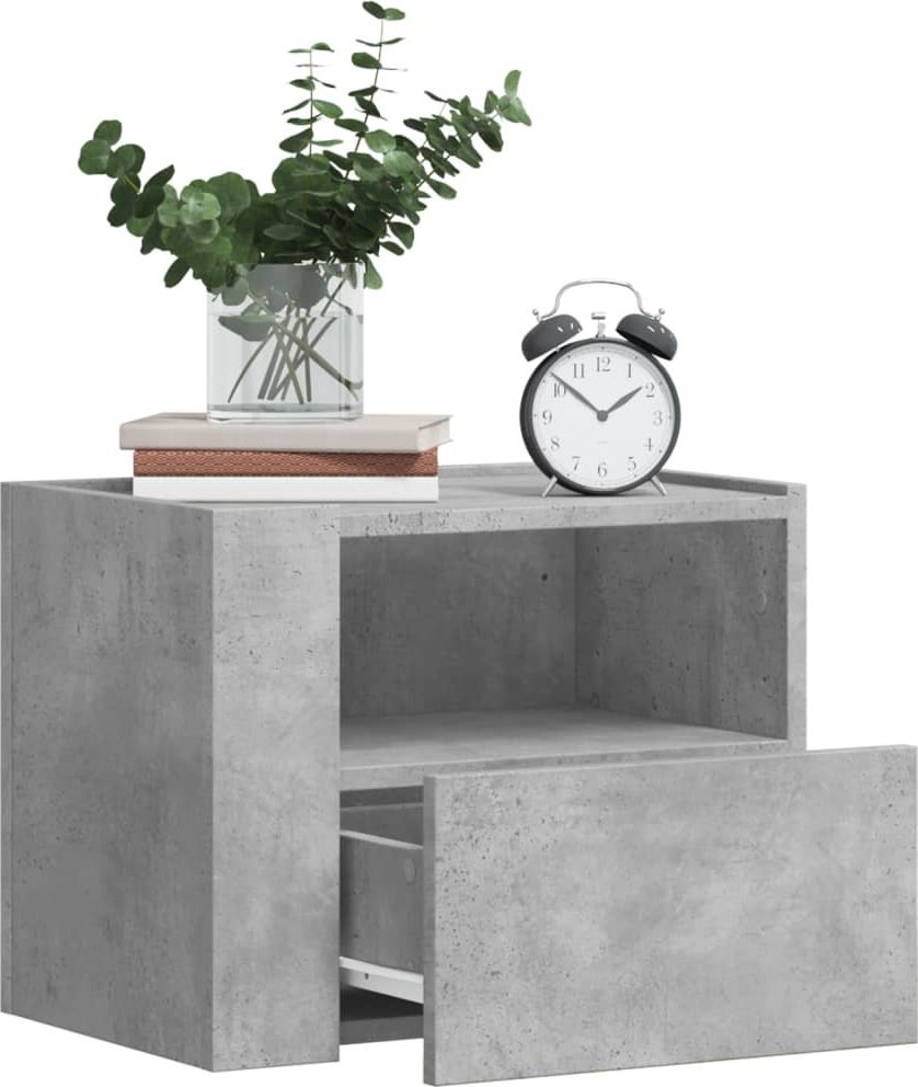 vidaXL Wiszące szafki nocne, 2 szt., szarość betonu, 45x30x35 cm