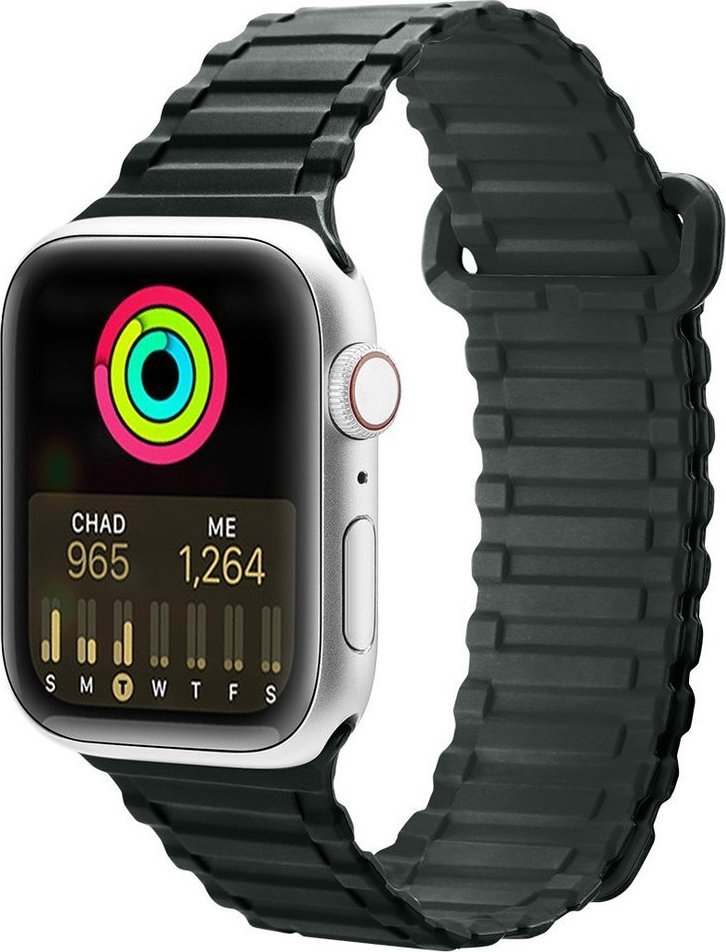 Dux Ducis Dux Ducis Strap (Armor Version) pasek Apple Watch SE, 8, 7, 6, 5, 4, 3, 2, 1 (41, 40, 38 mm) silikonowa magnetyczna opaska bransoleta zielon