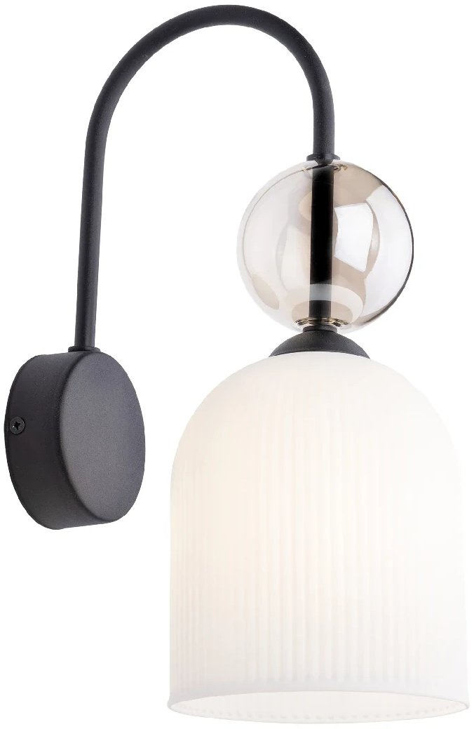 Naścienny nocny kinkiet Sophia Cognac 11587 na wysięgniku biały