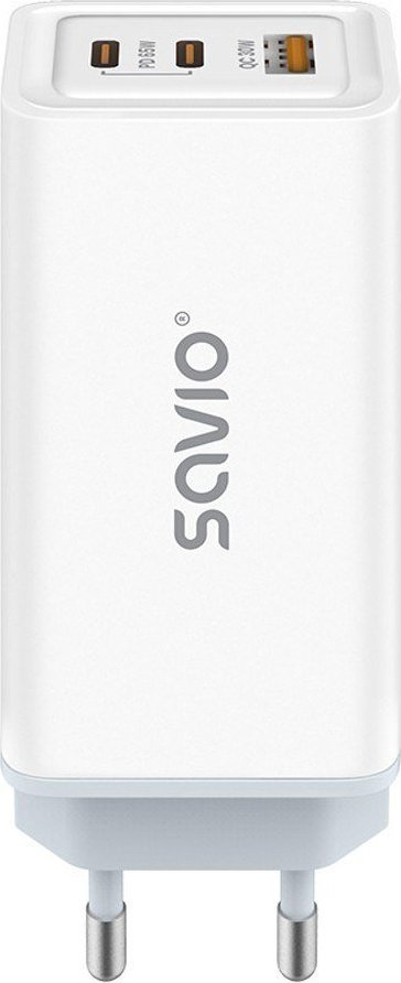 Ładowarka Savio sieciowa USB GaN 65W, Quick Charge 4.0, Power Delivery 3.0, LA-07