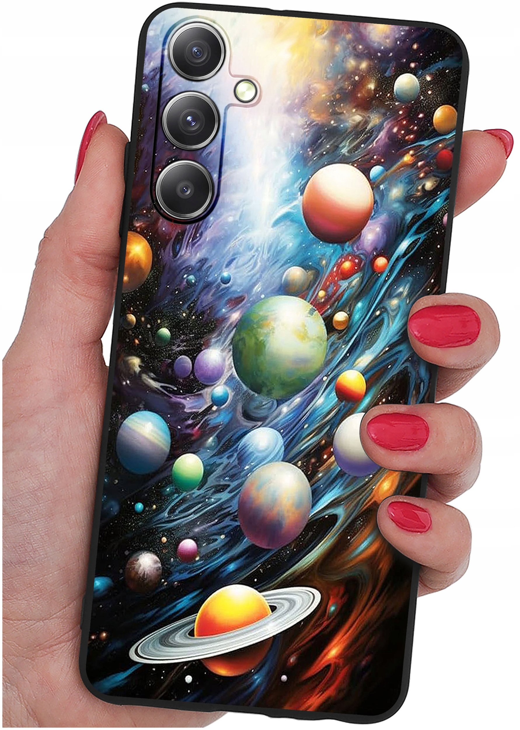 Etui do Samsung Galaxy M55 5G WZORY |SILIKONOWE MATT CASE + SZKŁO 9H