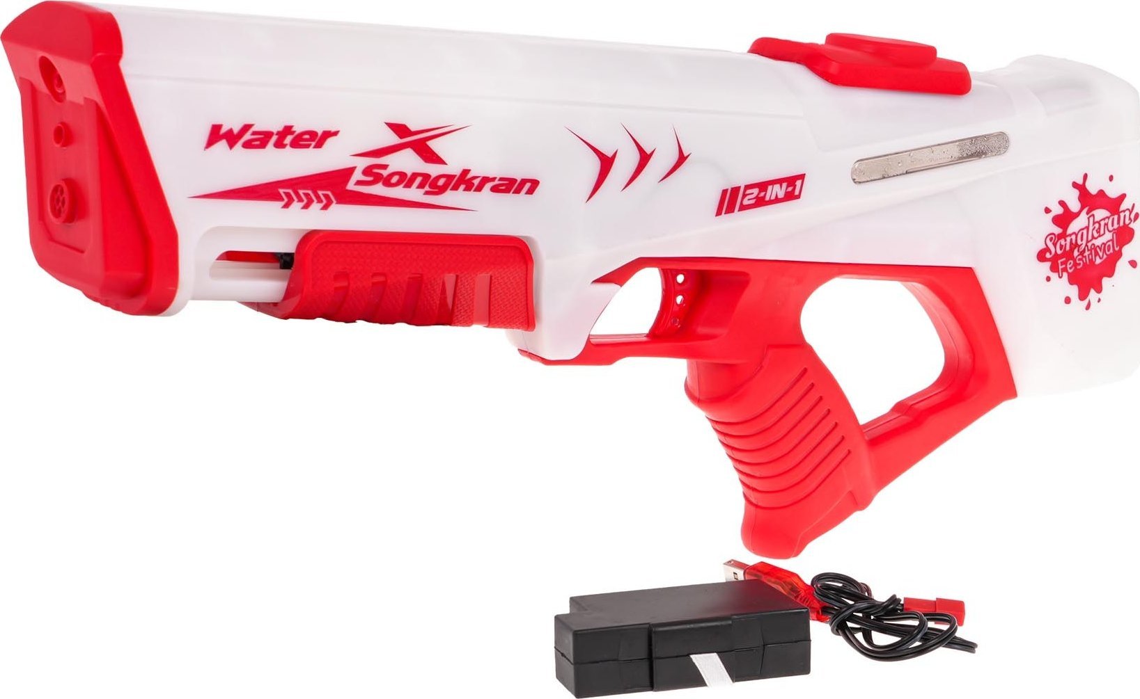 1PUNKT Pistolet Na Wodę z Funkcją Światła Czerwony