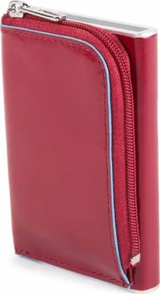 Piquadro Piquadro, Blue Square, Leather, Card Holder, Square Sliding System with Zipped Coin Pocket, PP5359B2R-R, Red, For Men For Men