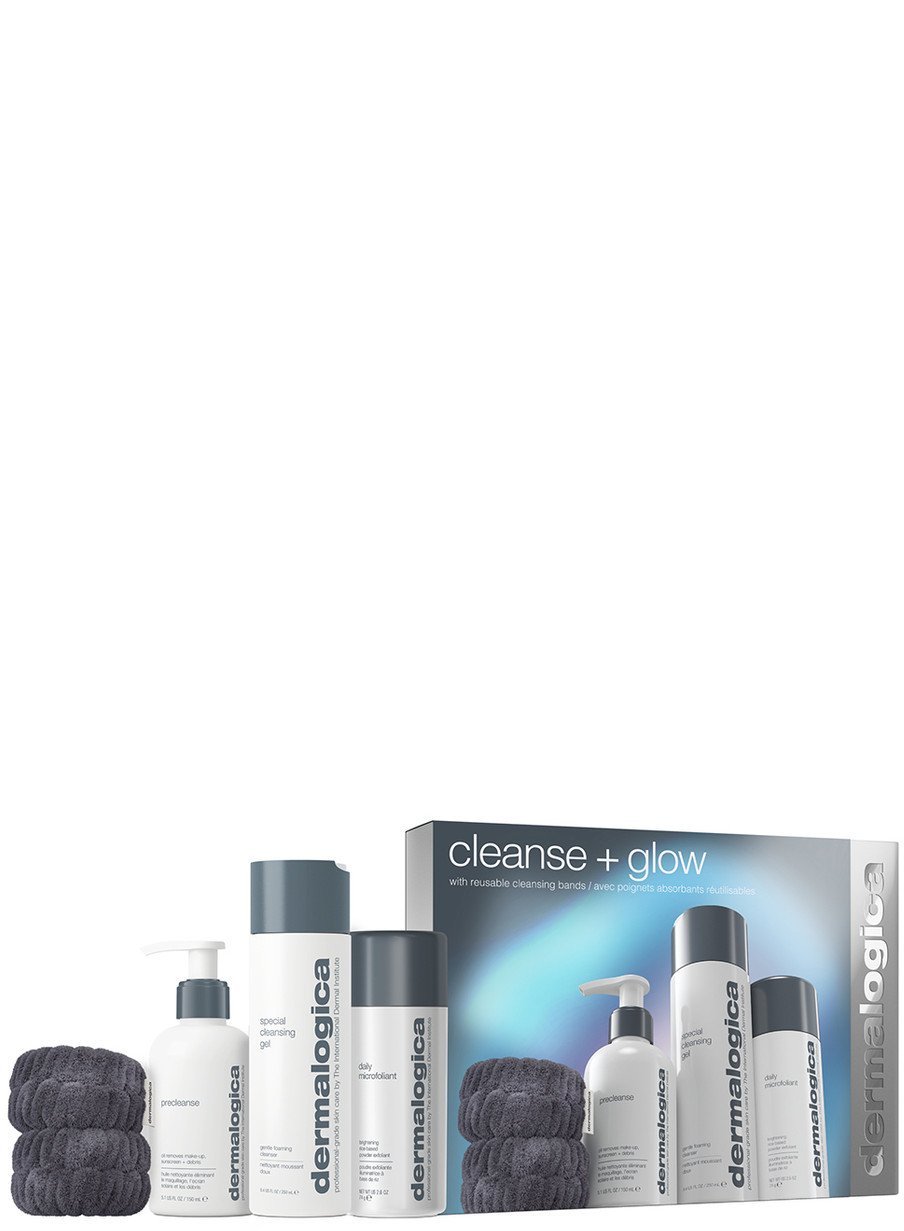 Cleanse + Glow Set Dermalogica: Special, Cleansing Gel, For Face, 250 ml + Precleanse, Eliminates Impurities, Oil, For Face, 150 ml + Daily Microfolia
